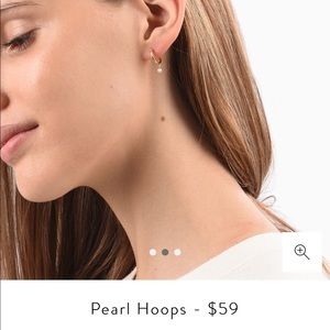 Mejuri small pearl hoops